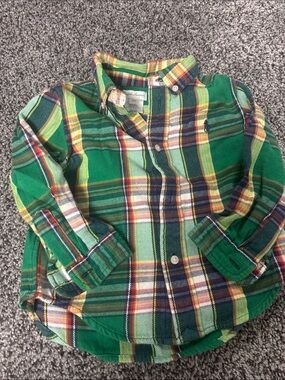 Ralph Lauren Green Multicolor Plaid Button-Down Shirt